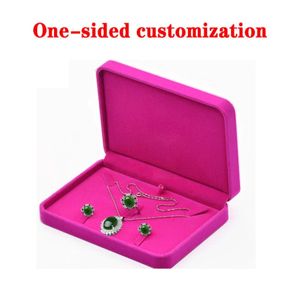 Custom Flannel Jewelry Box Personalise Wedding Ring Box Necklace Ring Earring Bracelet Gift Boxs For Bride Wedding Jewelry Box