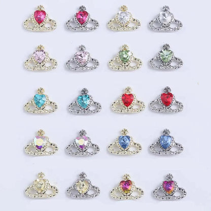 20Pcs New Glitter Rhinestone Planet Nail Charms 3D Luxury Alloy Crystal Jewelry Gems Diamond Nail Parts Manicure Tips Decoration