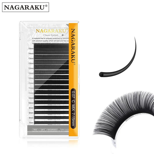 NAGARAKU Eyelashes Makeup Maquiagem Individual Eyelash 16 Rows Mix 7-15 Natural Soft Mink Lashes Maquillaje Cilios