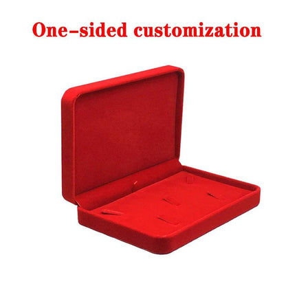 Custom Flannel Jewelry Box Personalise Wedding Ring Box Necklace Ring Earring Bracelet Gift Boxs For Bride Wedding Jewelry Box