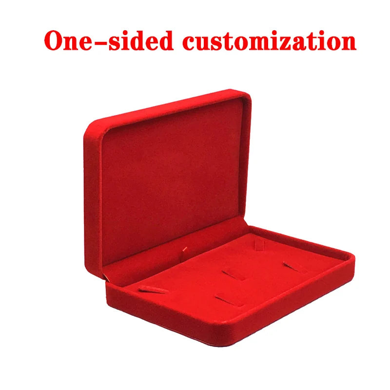 Custom Flannel Jewelry Box Personalise Wedding Ring Box Necklace Ring Earring Bracelet Gift Boxs For Bride Wedding Jewelry Box