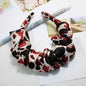 Lystrfac New Fashion Print Leopard Scrunchy Headband for Women Girls Trendy Pleated Hairband Female Headpieces Hair Accessories