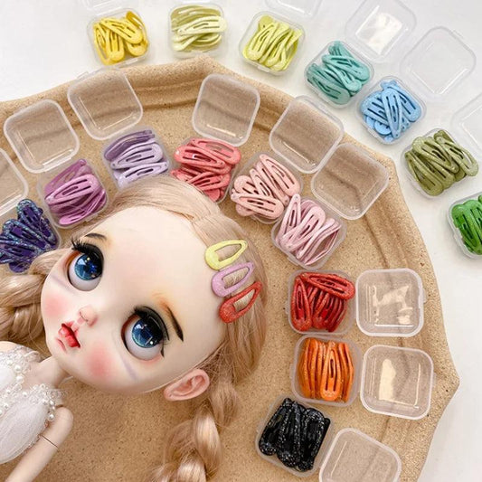 10PCS/Box 3CM  Girls Cute Hairpins Mini Children Candy color Hair Clips Barrettes Kids Hair Accessories Headwear