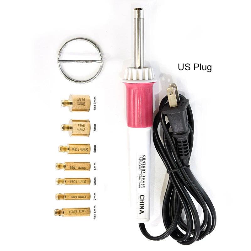 Fast Heated! EU/US Plug White Hotfix Rhinestone Applicator Pink Iron-on Hot Fix Rhinestone Applicator Wand Heat-fix Tool  Y2852