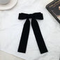 Lystrfac Fashion Fabric Hair Bow Hairpin for Women Girls Ribbon Hair clips Black White Bow Top Clip Female Hair Accessories