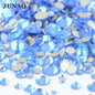 JUNAO 1400pc Mix Size White Opal Glass Rhinestones 3D Nail Art Stones Nail Crystal Gems Stickers Non Hot Fix Strass Appliques