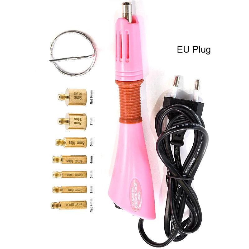 Fast Heated! EU/US Plug White Hotfix Rhinestone Applicator Pink Iron-on Hot Fix Rhinestone Applicator Wand Heat-fix Tool  Y2852