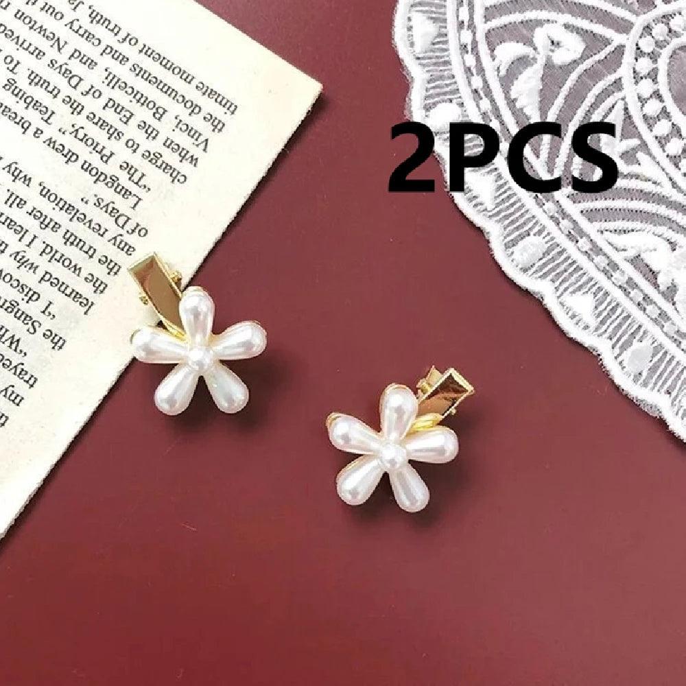 1Set Alloy Mini Pearl Women air Claws Small Hair Claws Kids Sweet Hairpins Hair Clips Fashion Matte Headbands Hair Accessories