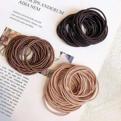 50/100PCS New Color Nylon Elastic Hair Tie 5CM Rubber Band for Women Men Thin Hairbands Ponytail Holder Hair Accessories