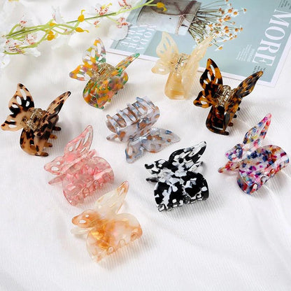 Fashion Hair Clips for Girls Hair Claw Elegant Colorful Butterfly Shape Acetate Hair Clip Women Crab Hair Clip Hair Accessories