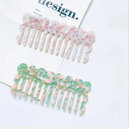 Korean Fashion Acetate  Anti-static Massage Hair Combs Colorful Hairdressing Comb Hair Brush For Women Girls Hair Styling Tool