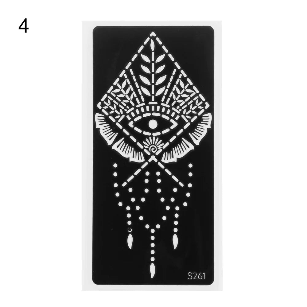 2024 New Professional Henna Stencil Temporary Hand Tattoo Body Art Sticker Template Wedding Tool Flower Tattoo Stencil