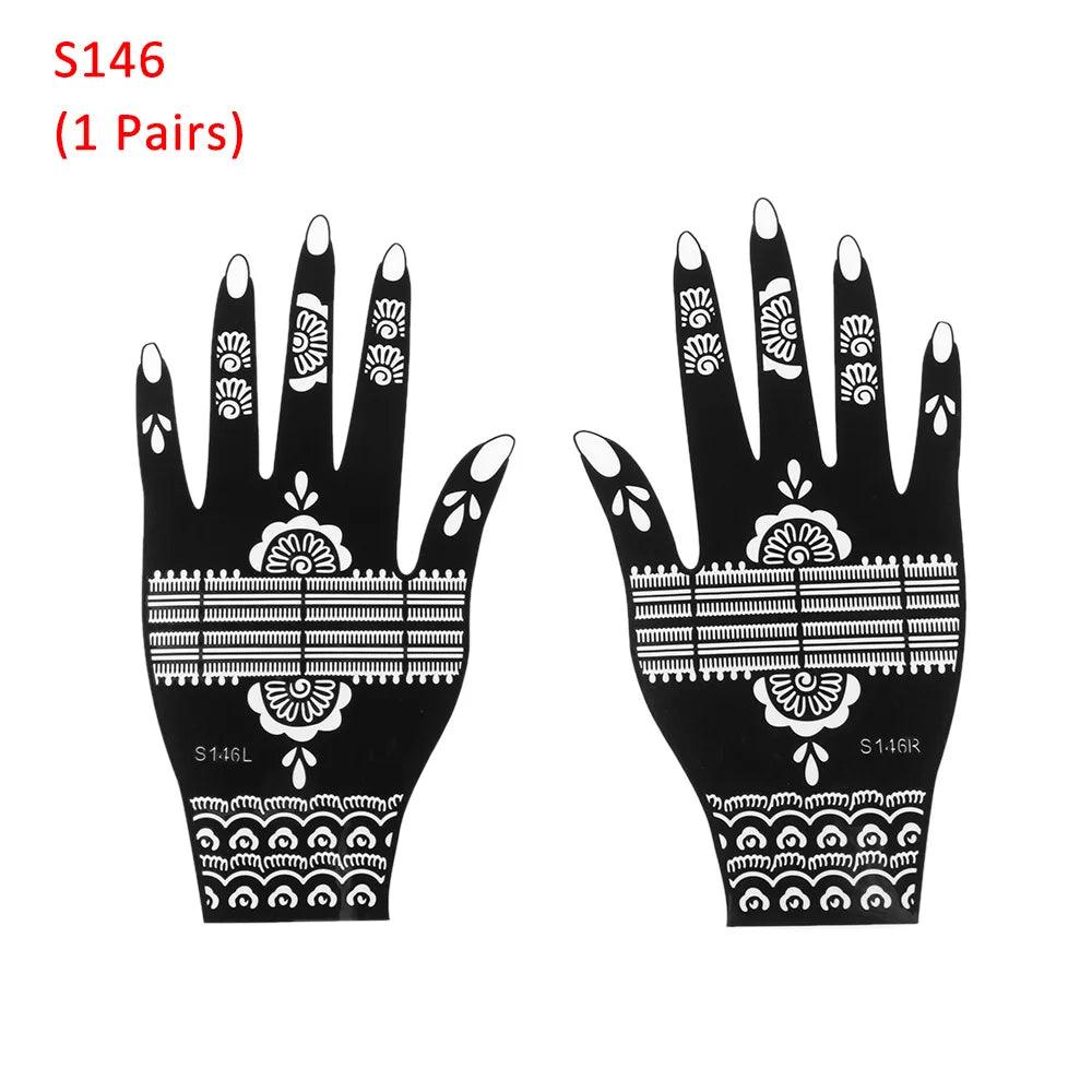 2024 New Professional Henna Stencil Temporary Hand Tattoo Body Art Sticker Template Wedding Tool Flower Tattoo Stencil