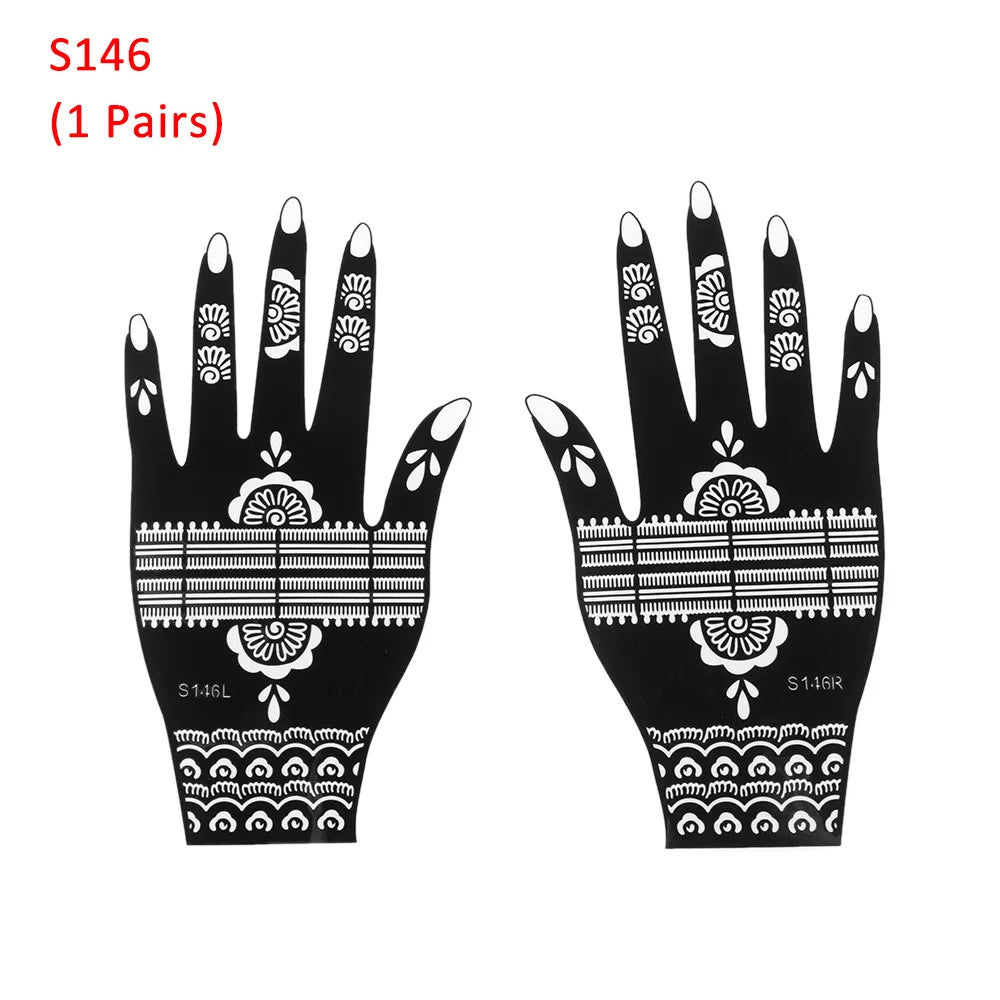 2024 New Professional Henna Stencil Temporary Hand Tattoo Body Art Sticker Template Wedding Tool Flower Tattoo Stencil