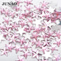 JUNAO 100pcs 10mm Crystal AB Star Decoration Rhinestone Stickers Flatback Stones Applique Non Hot Fix Strass For Clothes Crafts