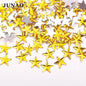 JUNAO 100pcs 10mm Crystal AB Star Decoration Rhinestone Stickers Flatback Stones Applique Non Hot Fix Strass For Clothes Crafts