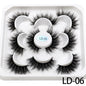 5 Pairs 25mm 3D Mink Eyelashes Bulk Russian roll Fluffy Natural False Eyelash Dramatic Mink lashes Makeup tools Wholesale lashse