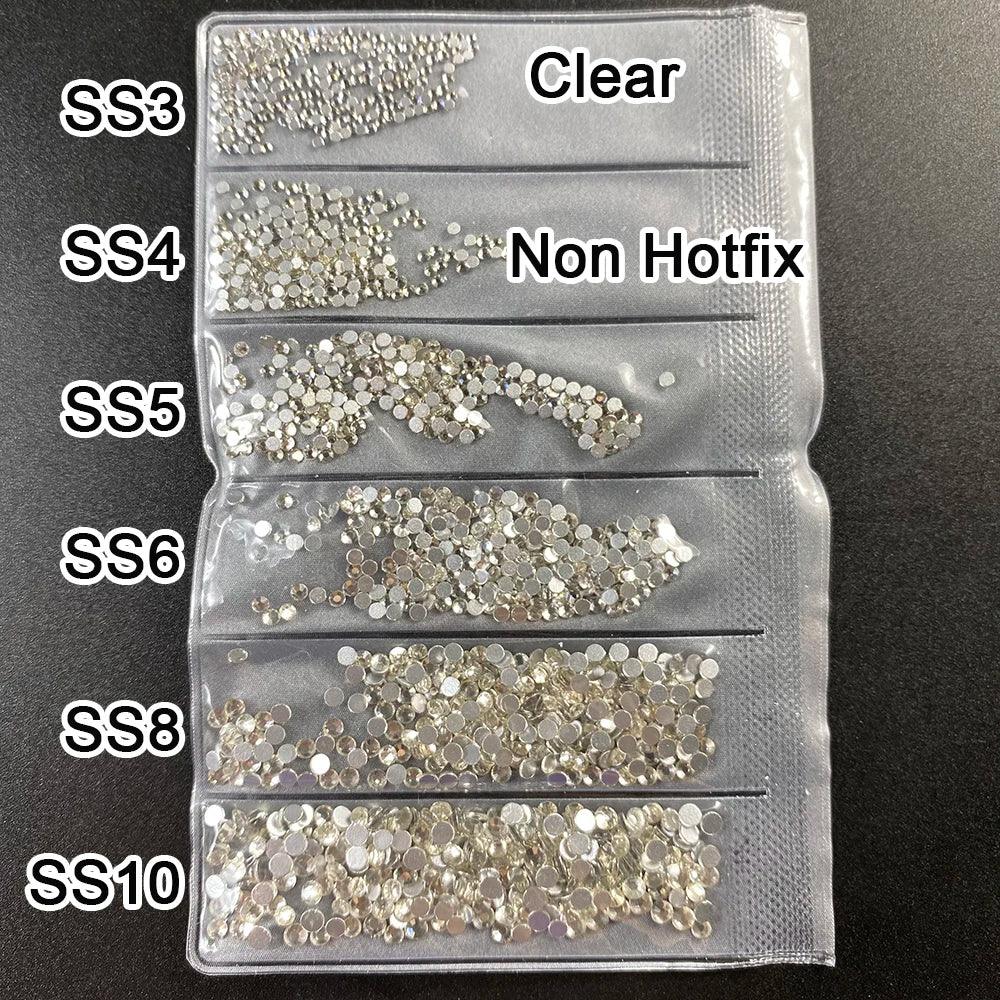 YanRuo Crystal Flatback Glass Strass Diamond Design Mini Glitter Rhinestone Manicure Beauty Accessories Decorations For Nail Art