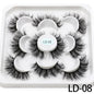 5 Pairs 25mm 3D Mink Eyelashes Bulk Russian roll Fluffy Natural False Eyelash Dramatic Mink lashes Makeup tools Wholesale lashse