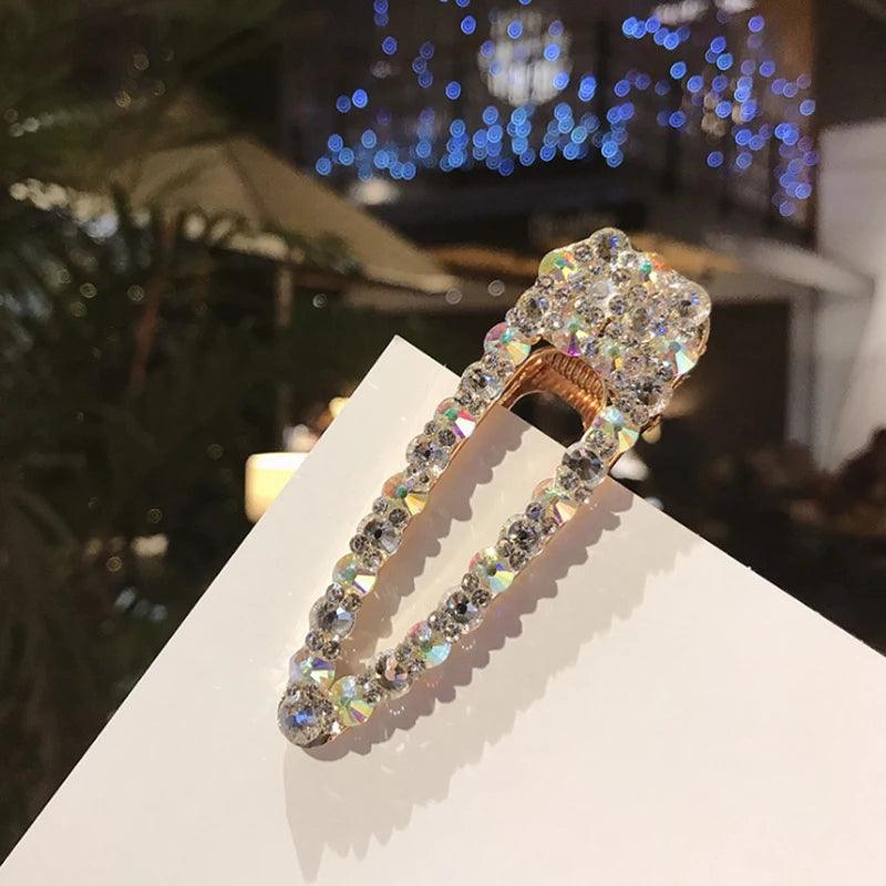 New Fashion Women Hair Clips Crystal  Hairpins For Girls Barrettes  Rhinestone Luxury Diamond Duck Clip Women Hair Accessories