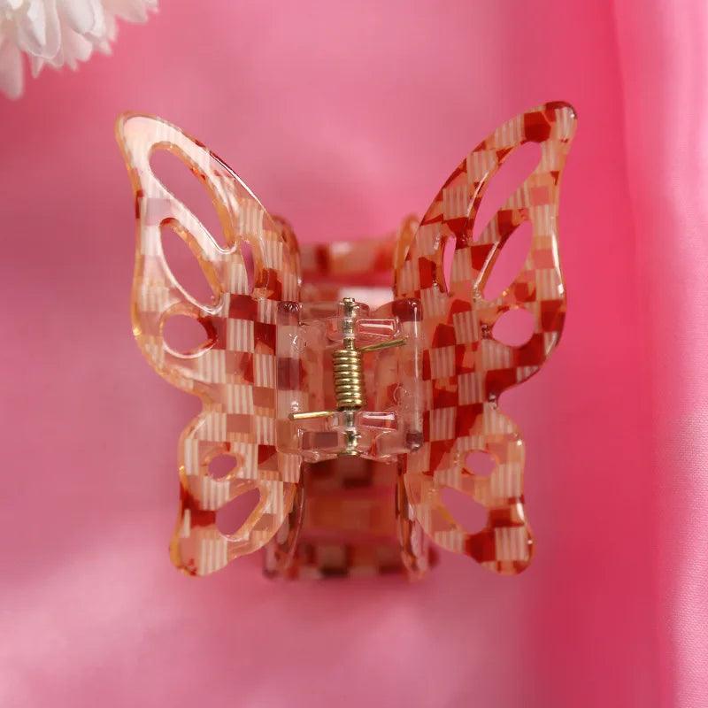 Fashion Hair Clips for Girls Hair Claw Elegant Colorful Butterfly Shape Acetate Hair Clip Women Crab Hair Clip Hair Accessories