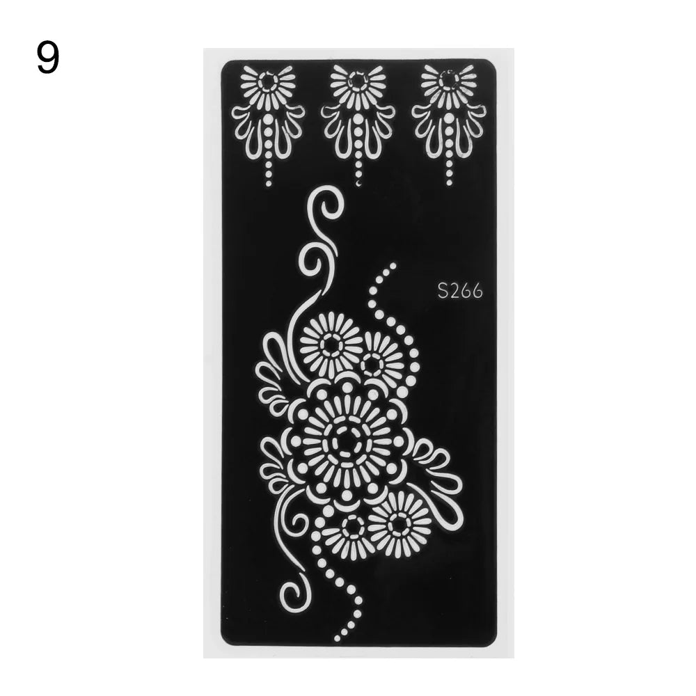 2024 New Professional Henna Stencil Temporary Hand Tattoo Body Art Sticker Template Wedding Tool Flower Tattoo Stencil