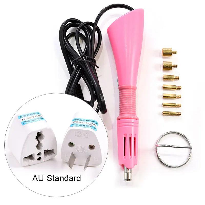 Fast Heated! EU/US Plug White Hotfix Rhinestone Applicator Pink Iron-on Hot Fix Rhinestone Applicator Wand Heat-fix Tool  Y2852