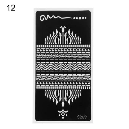 2024 New Professional Henna Stencil Temporary Hand Tattoo Body Art Sticker Template Wedding Tool Flower Tattoo Stencil