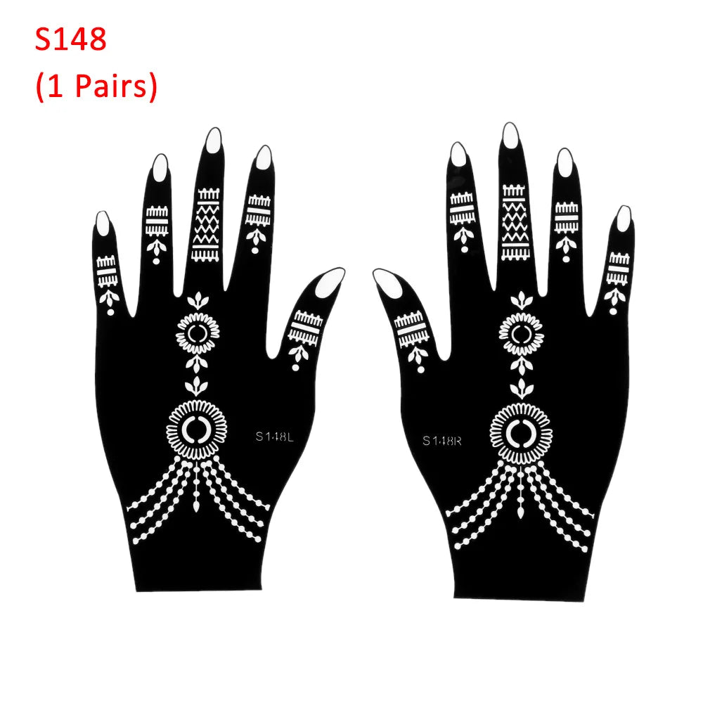 2024 New Professional Henna Stencil Temporary Hand Tattoo Body Art Sticker Template Wedding Tool Flower Tattoo Stencil