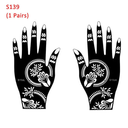 2024 New Professional Henna Stencil Temporary Hand Tattoo Body Art Sticker Template Wedding Tool Flower Tattoo Stencil