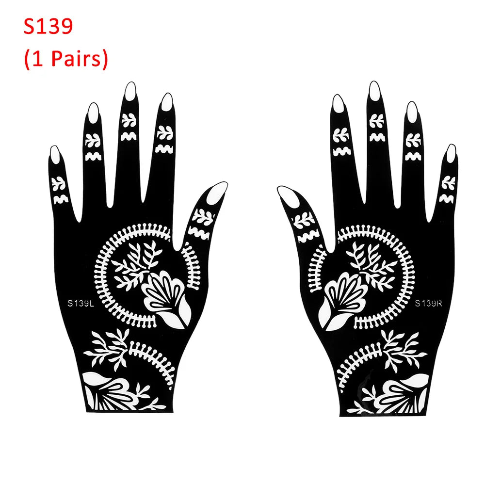 2024 New Professional Henna Stencil Temporary Hand Tattoo Body Art Sticker Template Wedding Tool Flower Tattoo Stencil