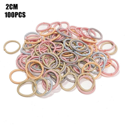 100PCS/Set Candy colors Baby Girls Hair Ring Children 2/3CM Hair Bands Ponytail Elastic Rubber Band Mini Kid Hair Accessories