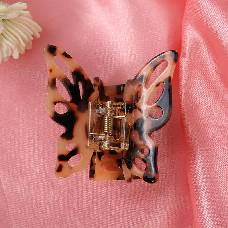 Fashion Hair Clips for Girls Hair Claw Elegant Colorful Butterfly Shape Acetate Hair Clip Women Crab Hair Clip Hair Accessories