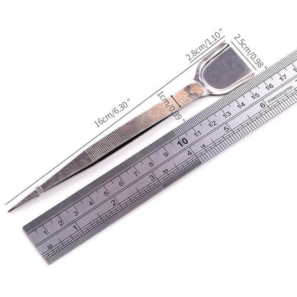 Professional Rhinestones Diamond Stainless Steel Tweezers With Scoops Shovels Fashion Craft Jewelry Gem Beads Making Tool F0230 - HighGloss Shop