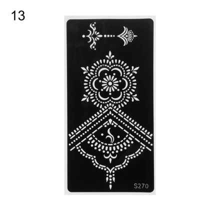 2024 New Professional Henna Stencil Temporary Hand Tattoo Body Art Sticker Template Wedding Tool Flower Tattoo Stencil