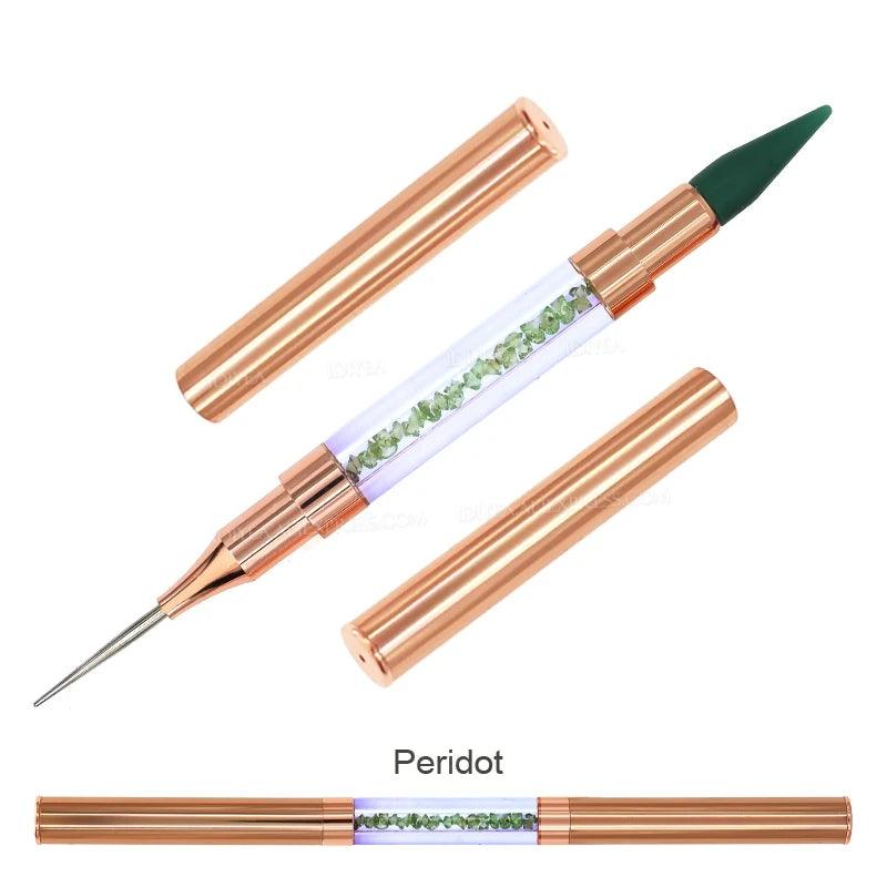 1set/lot quality Crystal Pen picking up Rhinestones Gems Sticky Wax Pencil DIY Tools for Nail art Cloth Diamond Picker Painting