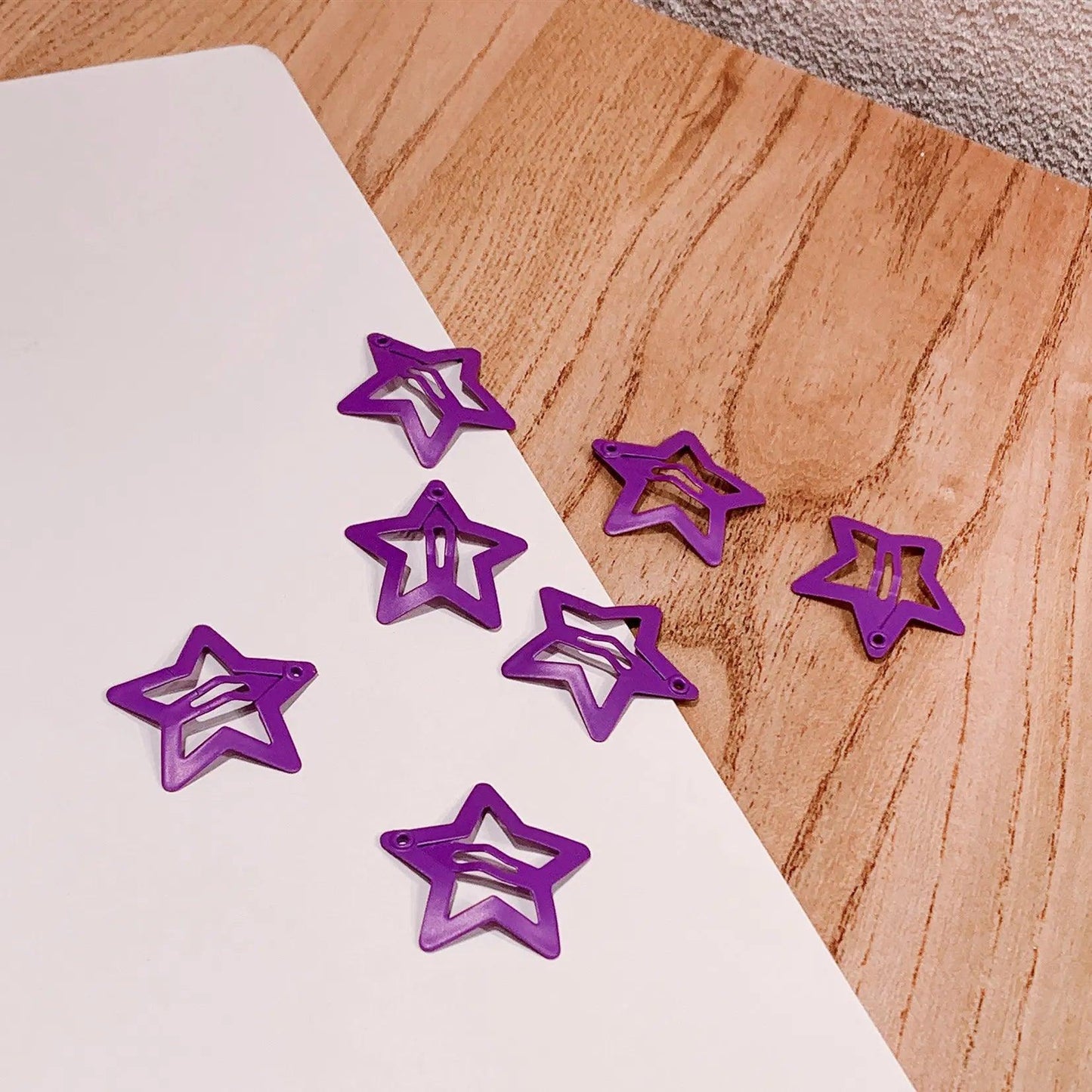 10/20 PCS Cute Girls Star Hairpins Girls Snap  Barrettes Candy color BB Clips  Fashion Hair Accessories Girl Headdress