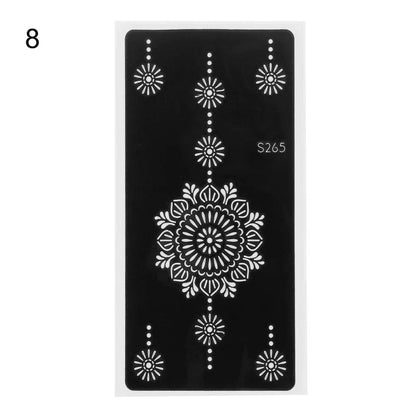 2024 New Professional Henna Stencil Temporary Hand Tattoo Body Art Sticker Template Wedding Tool Flower Tattoo Stencil