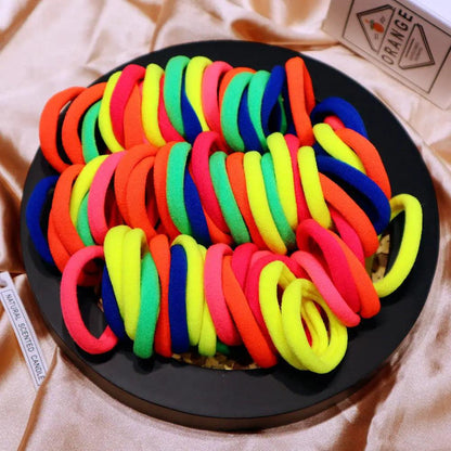 50PCS Seamless Elastic Hair Scrunchy For Women Hair Bands Solid Color Big Rubber Band Ponytail Holder Girl Hair Accessories