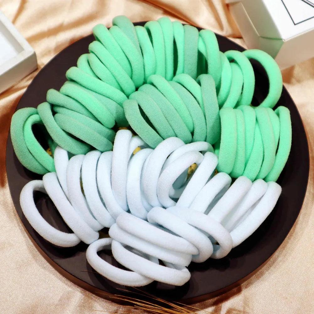 50PCS Seamless Elastic Hair Scrunchy For Women Hair Bands Solid Color Big Rubber Band Ponytail Holder Girl Hair Accessories