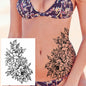 Black Flower Rose Waterproof Temporary Bird Snake Sexy Body Arm Leg Gem Henna Tattoo Fashion Big Fake Sleeve Sticker