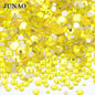 JUNAO 1400pc Mix Size White Opal Glass Rhinestones 3D Nail Art Stones Nail Crystal Gems Stickers Non Hot Fix Strass Appliques