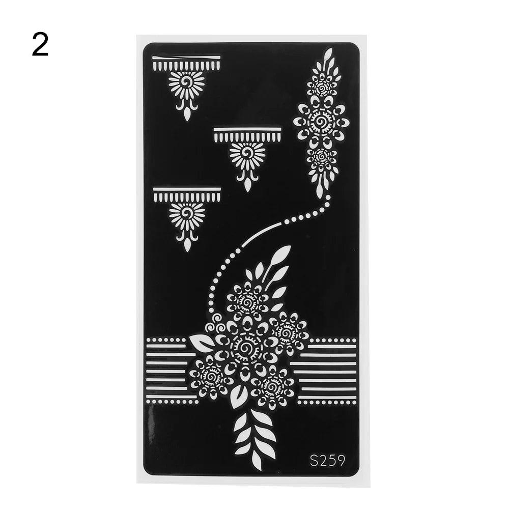 2024 New Professional Henna Stencil Temporary Hand Tattoo Body Art Sticker Template Wedding Tool Flower Tattoo Stencil