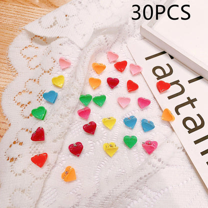 30/50PCS Set Girls Cartoon  Colorful Flower Mini Hair Claws Kids Sweet Hairpins Children Fashion Hair Accessories Cute Hair Clip