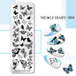 NICOLE DIARY Heart Spider Web Nail Stamping Plates Halloween Heart Line Printing Stencil Nail Arts Tool Nails Decorations Design