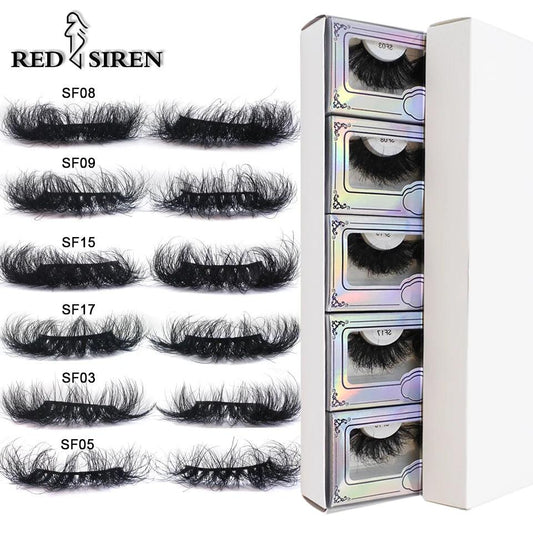 Mink Lashes Wholesale 5/10/30/50 Pairs 25mm Eyelashes Long Wispy Messy Fluffy Lashes Bulk Makeup 25 mm Mink Eyelashes