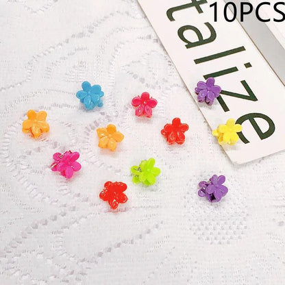 30/50PCS Set Girls Cartoon  Colorful Flower Mini Hair Claws Kids Sweet Hairpins Children Fashion Hair Accessories Cute Hair Clip