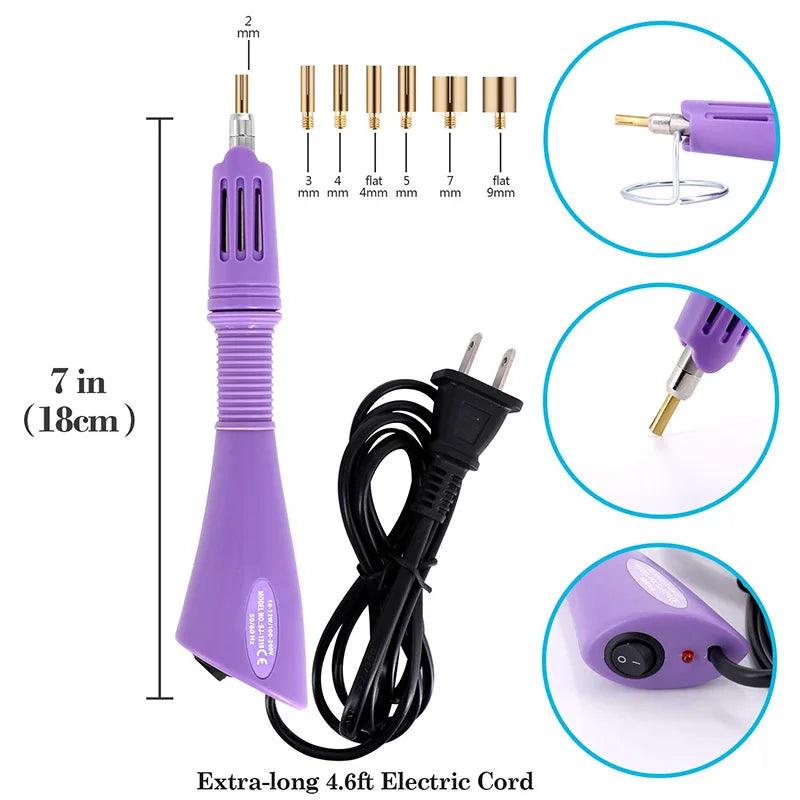 Fast Heated! EU/US Plug White Hotfix Rhinestone Applicator Pink Iron-on Hot Fix Rhinestone Applicator Wand Heat-fix Tool  Y2852