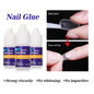 Nail Glue for Acrylic French False Nail Tips Stick 3D Decoration Glue Clear Fast Dry Glue Manicure Nail Art Tools DIY Design