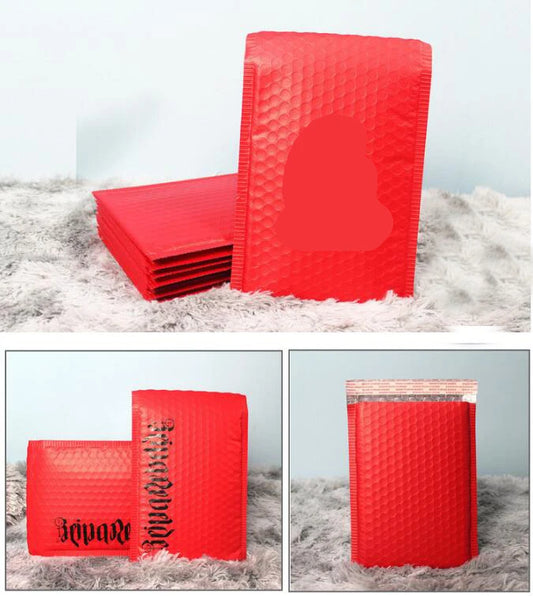 20pcs RED CD/CVD Packaging Shipping Bubble Mailers paper Padded Envelopes Gift Bag Bubble Mailing Envelope Bag 18x23cm